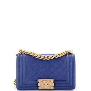 Chanel Small Boy Flap Bag Quilted Caviar
